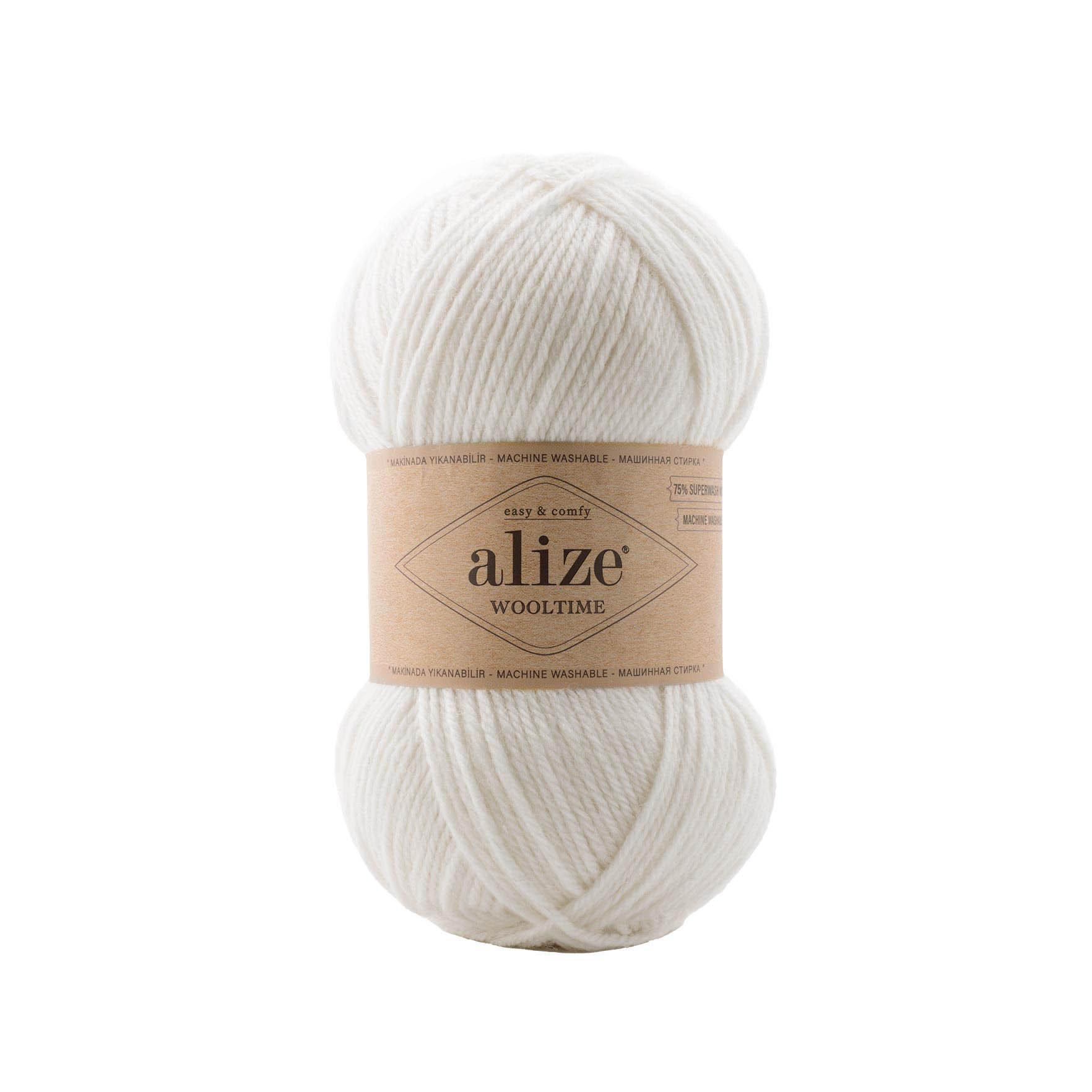 ALIZE Wooltime - 200 m / 100 g 2. barva: sněhově bílá, 4. číslo barvy: 55