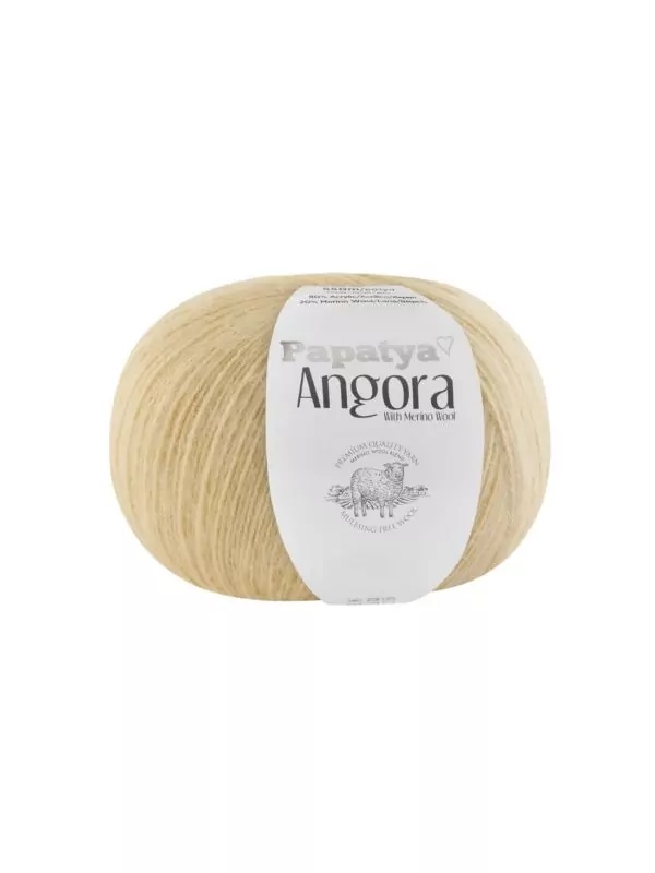 Papatya Angora - 550 m / 100 g 2. barva: béžová, 4. číslo barvy: 9310