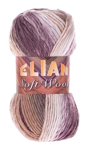 ELIAN Soft Wool - 134 m / 100 g 4. číslo barvy: 792