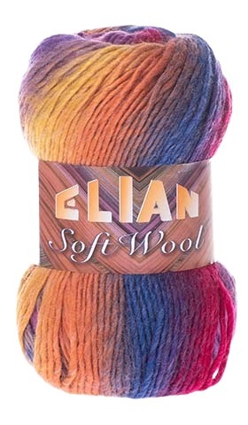 ELIAN Soft Wool - 134 m / 100 g 4. číslo barvy: 808