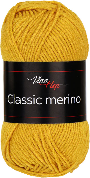 VLNA-HEP Classic merino - 105 m / 50 g 2. barva: hořčicová, 4. číslo barvy: 61179