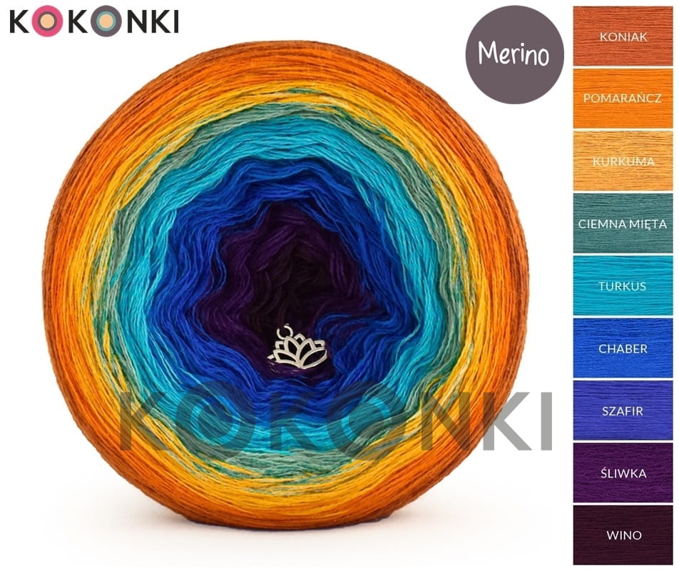 KOKONKI Kokonek 9 barev 4. číslo barvy: Merino 9K 12 - 1400 m