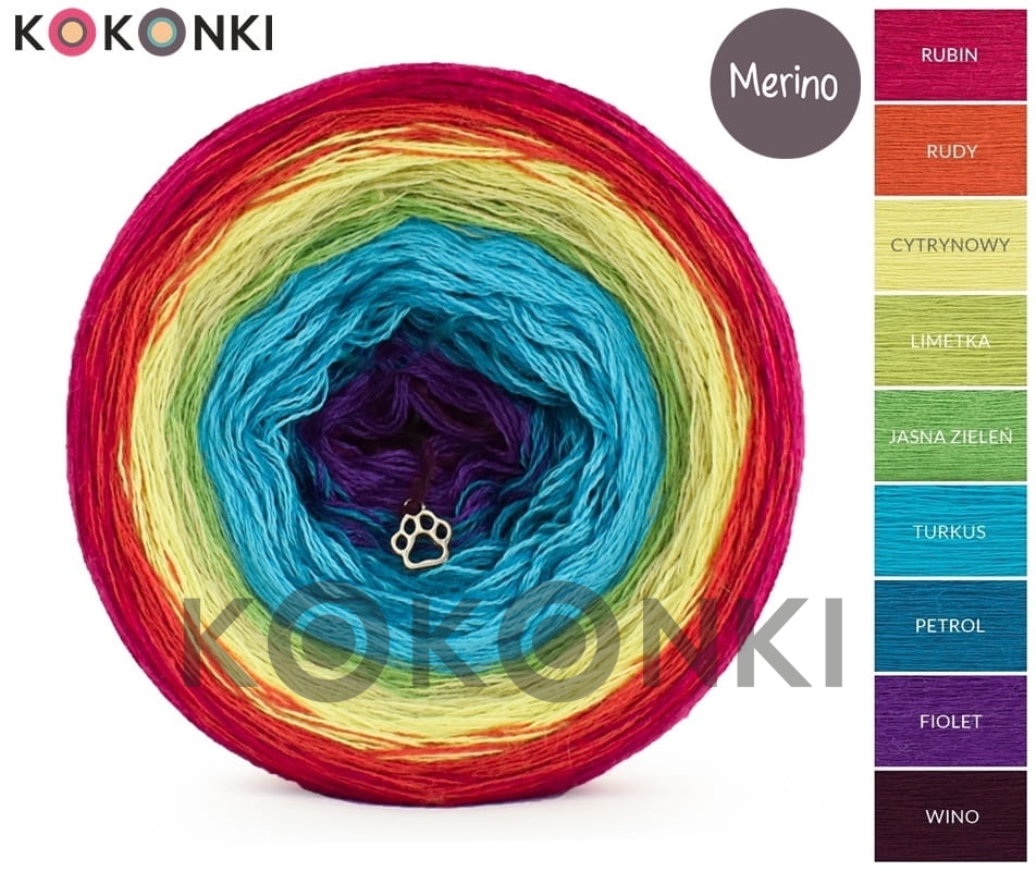 KOKONKI Kokonek 9 barev 4. číslo barvy: Merino 9K 08 - 1400 m