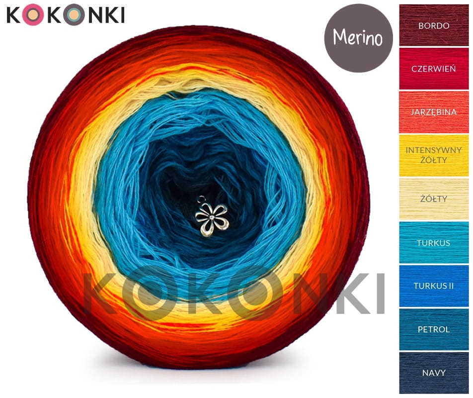 KOKONKI Kokonek 9 barev 4. číslo barvy: Merino 9K 03 - 1400 m