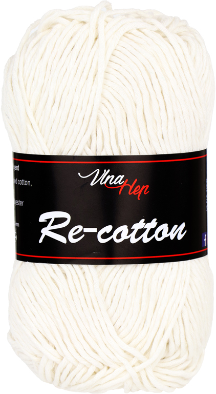 VLNA-HEP Re-cotton - 100 m / 50 g 2. barva: smetanová ( krémová ), 4. číslo barvy: 81005