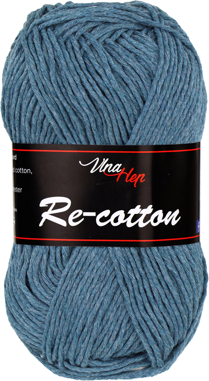 VLNA-HEP Re-cotton - 100 m / 50 g 2. barva: petrolejová, 4. číslo barvy: 81352