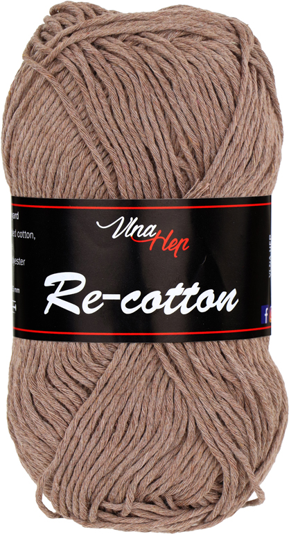 VLNA-HEP Re-cotton - 100 m / 50 g 2. barva: hnědá, 4. číslo barvy: 81060