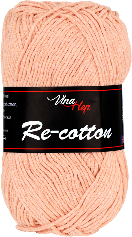 VLNA-HEP Re-cotton - 100 m / 50 g 2. barva: broskvová, 4. číslo barvy: 81076