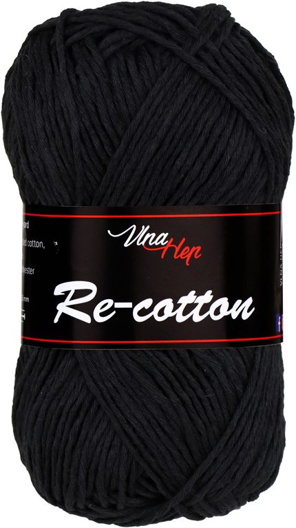 VLNA-HEP Re-cotton - 100 m / 50 g 2. barva: černá, 4. číslo barvy: 81001