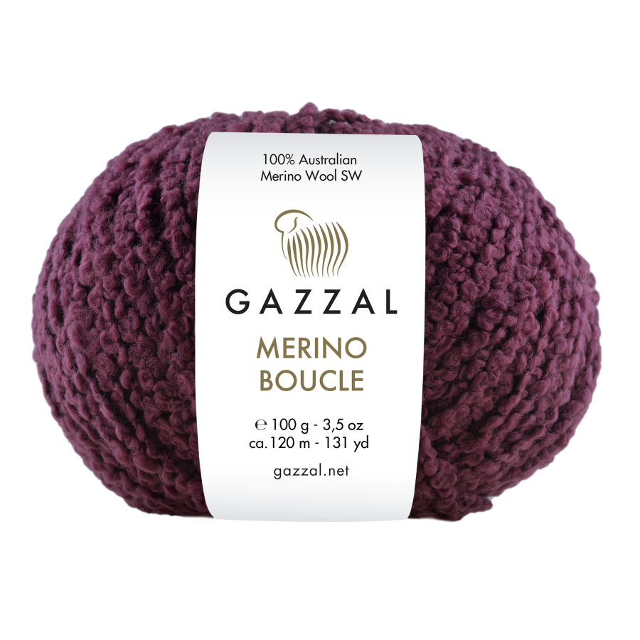 GAZZAL Merino Boucle - 120 m / 100 g 2. barva: x, 4. číslo barvy: 3767