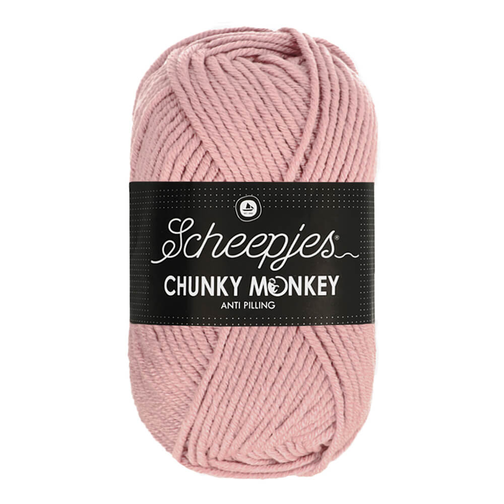 SCHEEPJES Chunky Monkey - 116 m / 100 g 2. barva: starorůžová, 4. číslo barvy: 1080