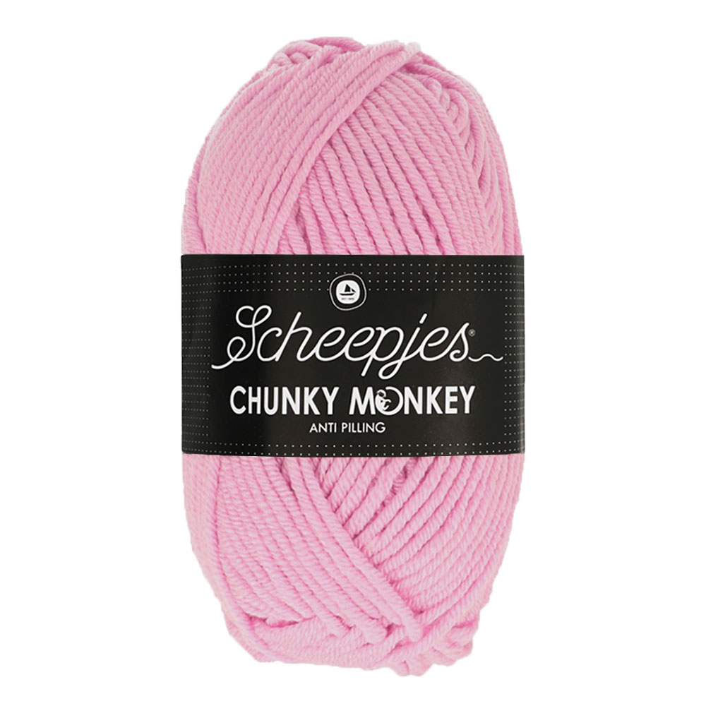 SCHEEPJES Chunky Monkey - 116 m / 100 g 2. barva: růžová, 4. číslo barvy: 1390