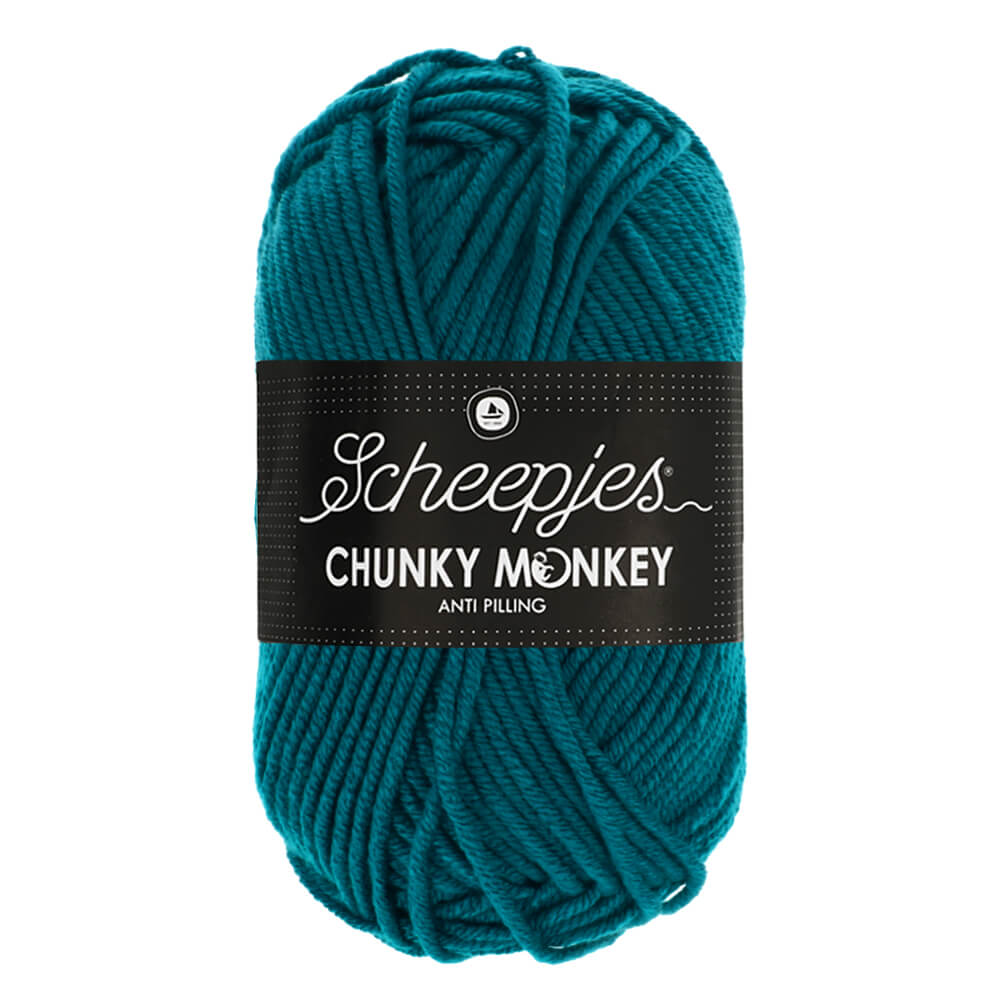 SCHEEPJES Chunky Monkey - 116 m / 100 g 2. barva: kachní modrá, 4. číslo barvy: 1829