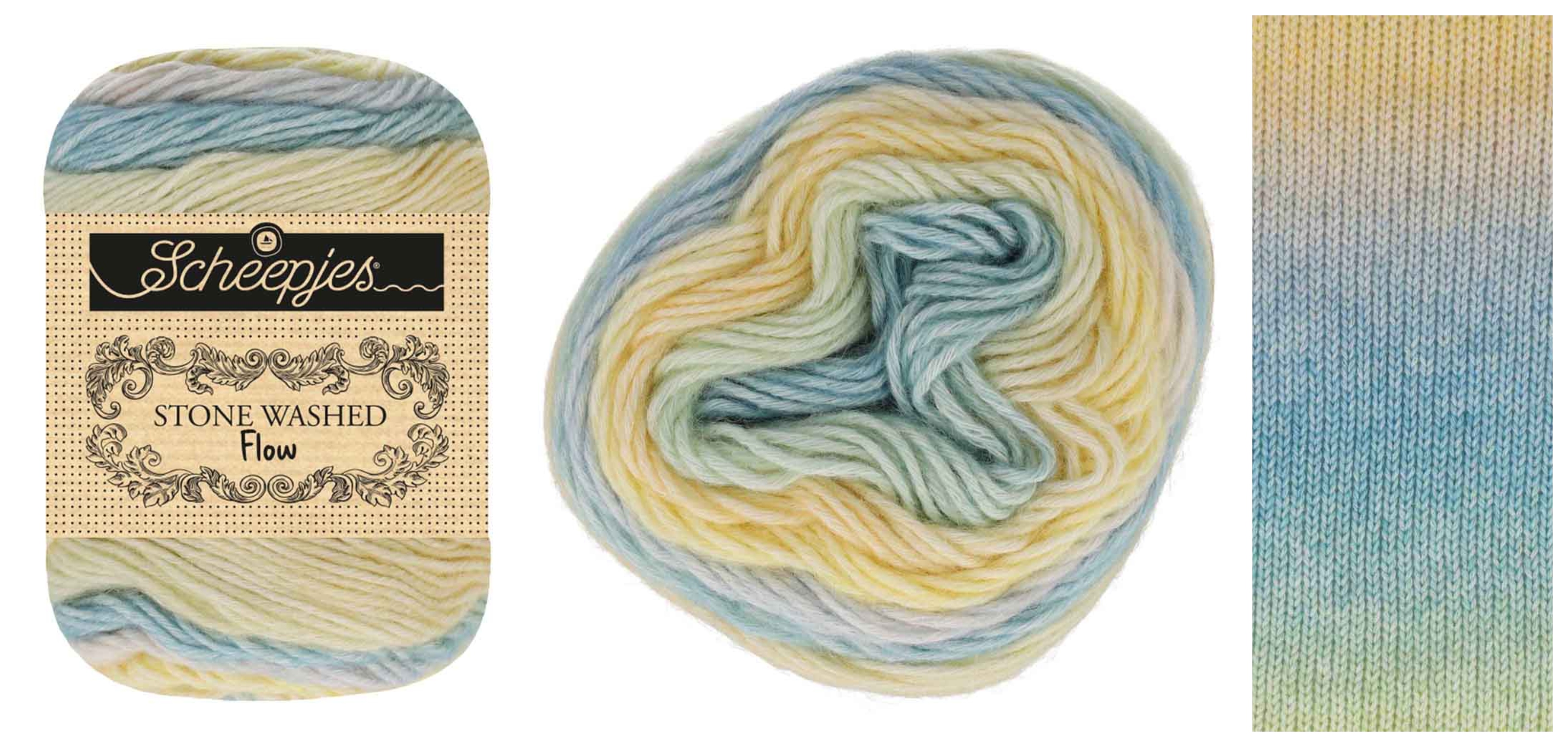 SCHEEPJES Stone Washed Flow - 156 m / 65 g 4. číslo barvy: 03, SCHEEPJES: Whisper