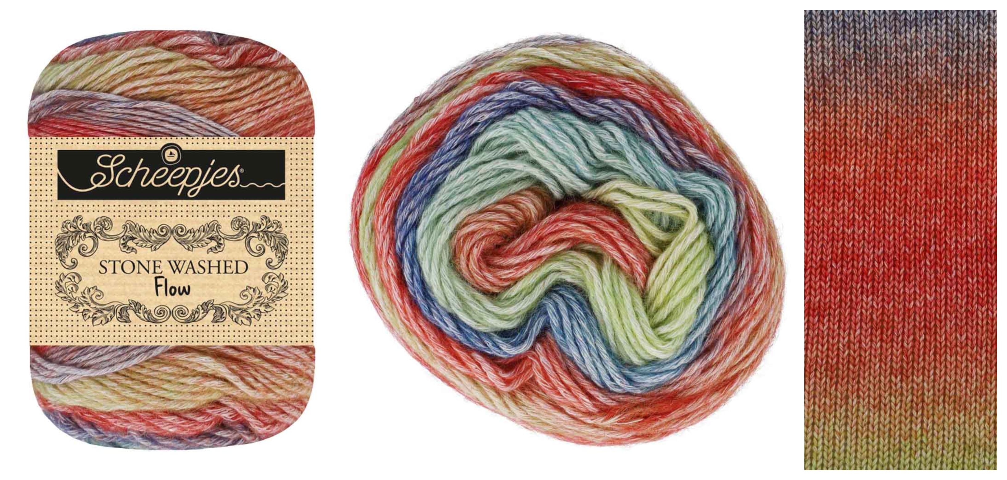 SCHEEPJES Stone Washed Flow - 156 m / 65 g 4. číslo barvy: 02, SCHEEPJES: Elation