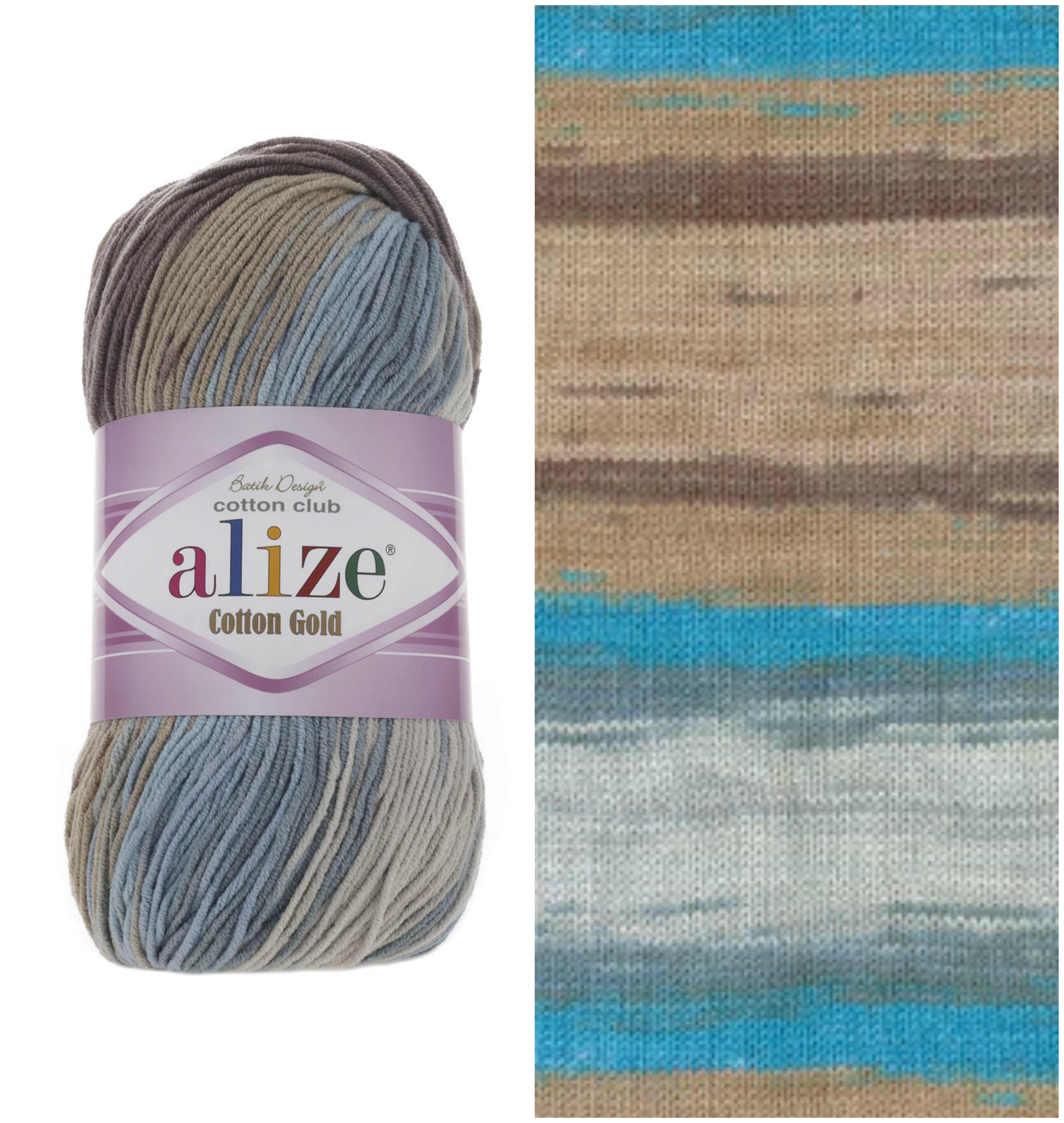 ALIZE Cotton Gold Batik - 330 m / 100 g 4. číslo barvy: 4148