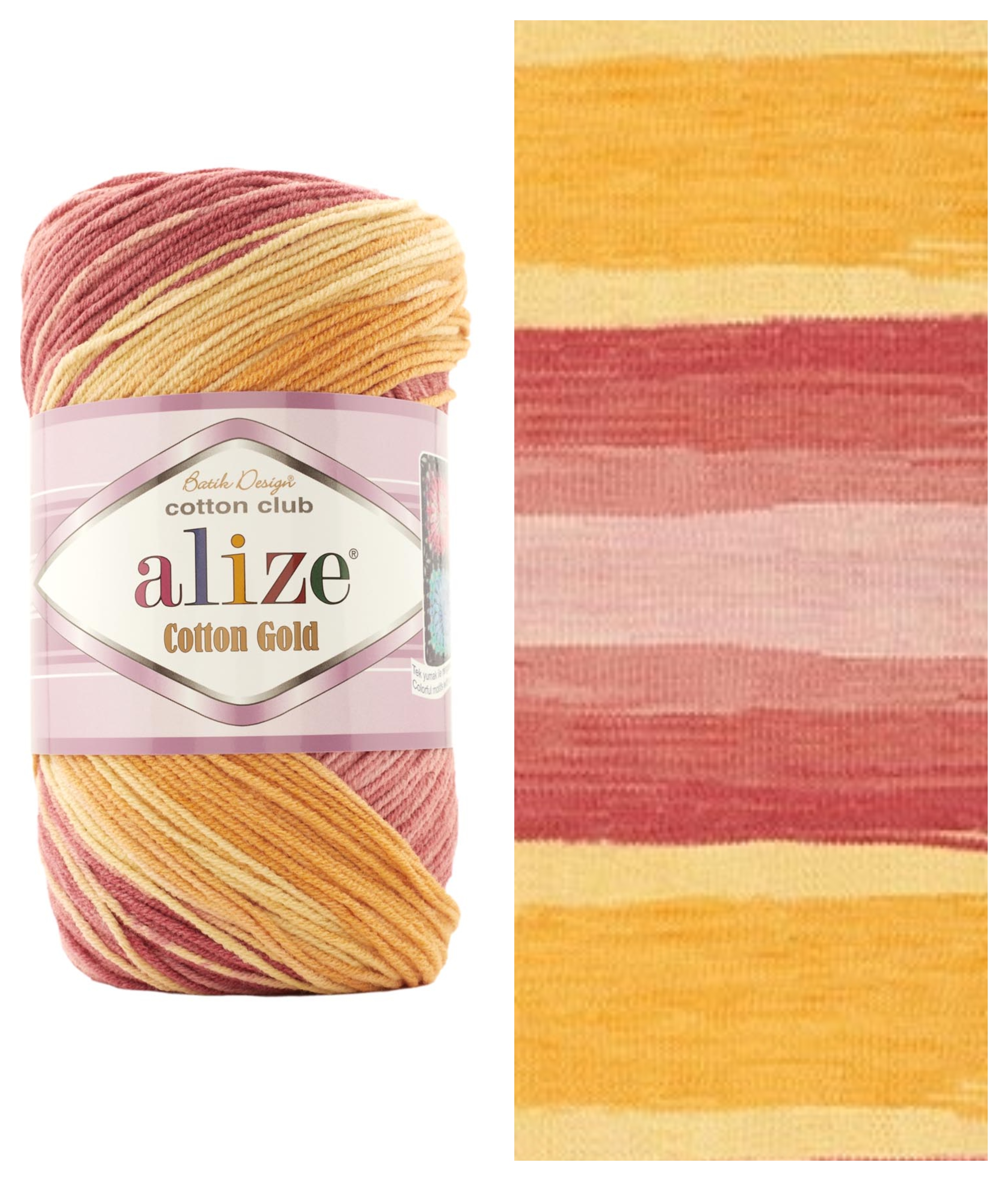 ALIZE Cotton Gold Batik - 330 m / 100 g 4. číslo barvy: 7833