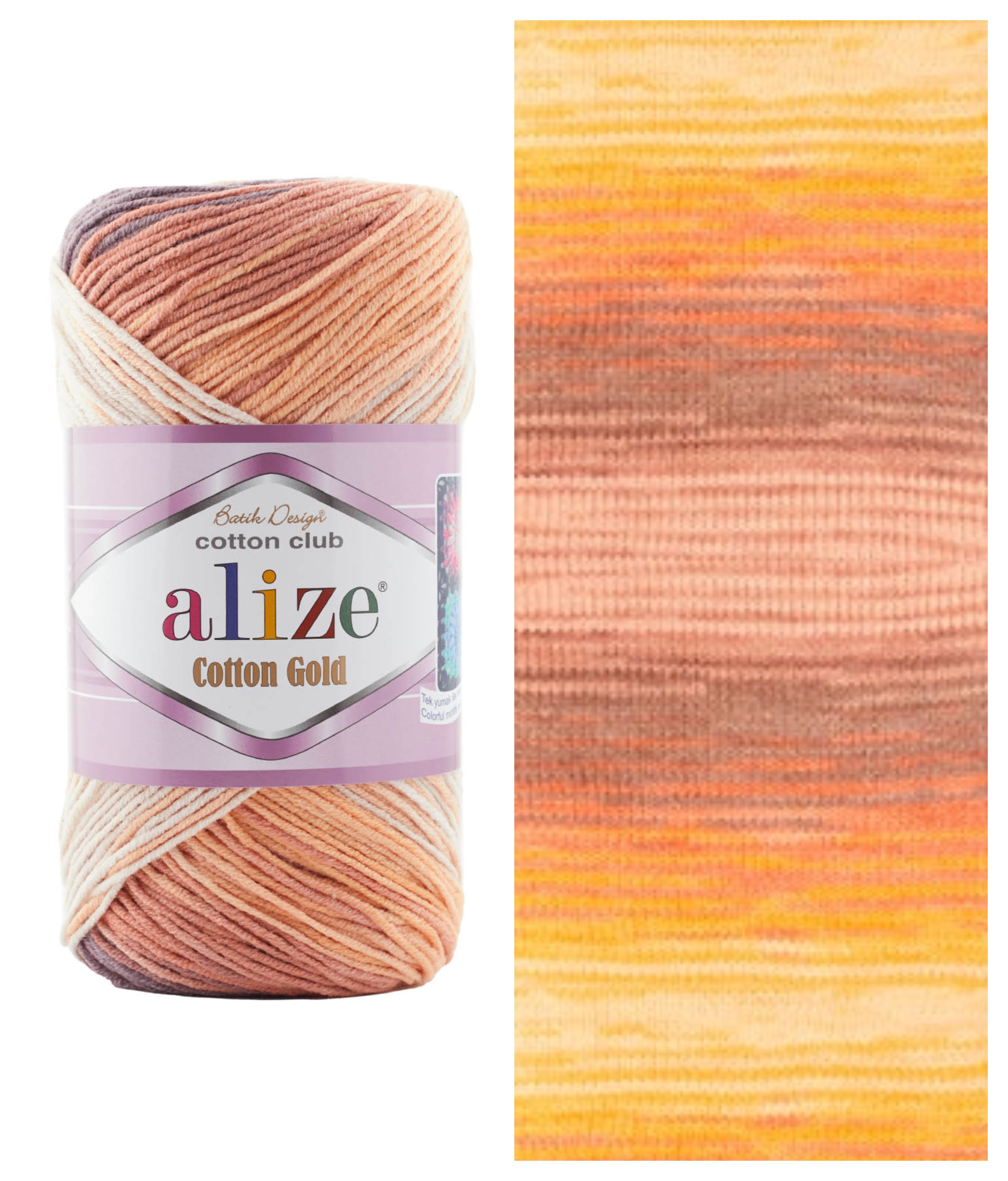 ALIZE Cotton Gold Batik - 330 m / 100 g 4. číslo barvy: 4741