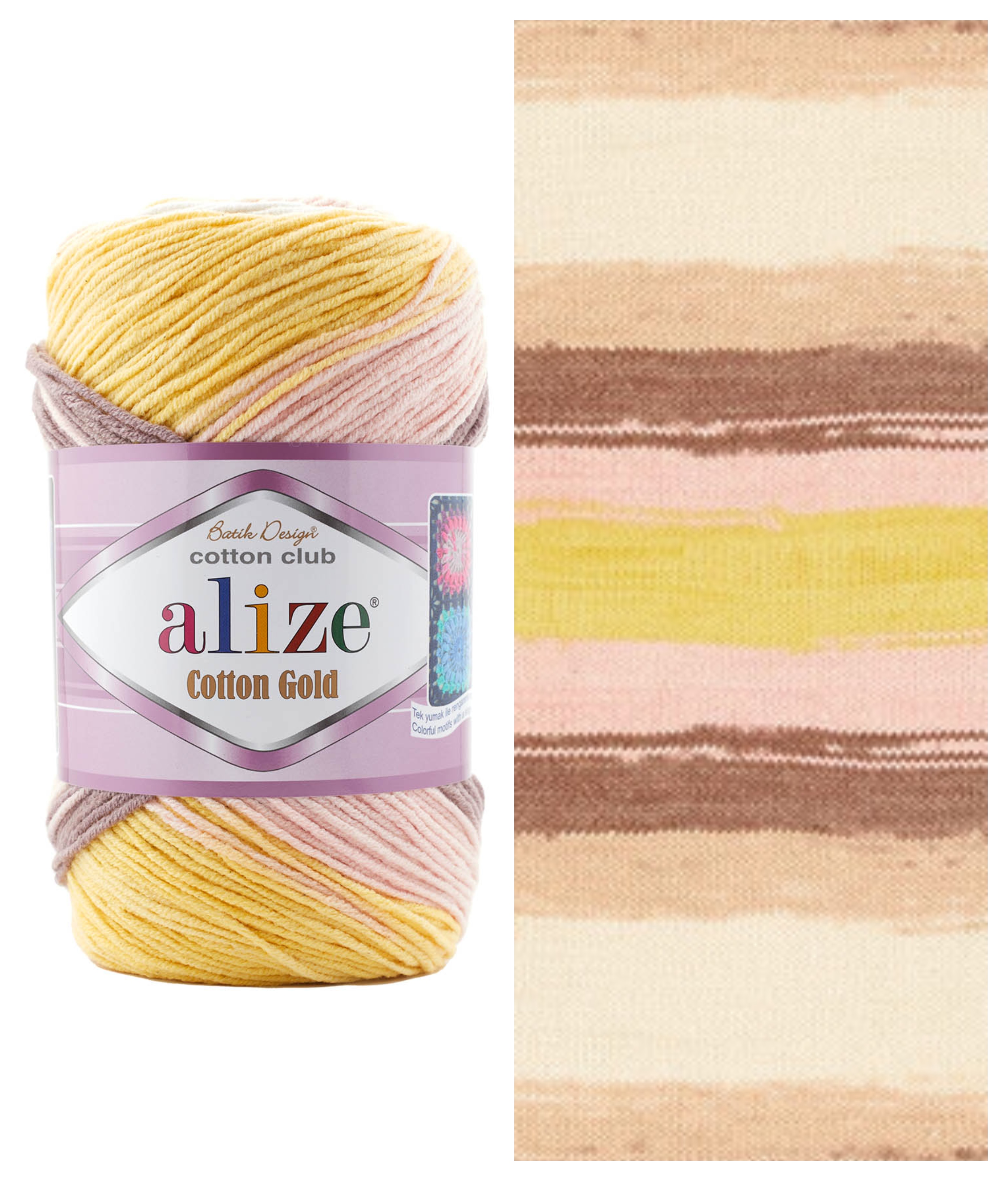 ALIZE Cotton Gold Batik - 330 m / 100 g 4. číslo barvy: 6787