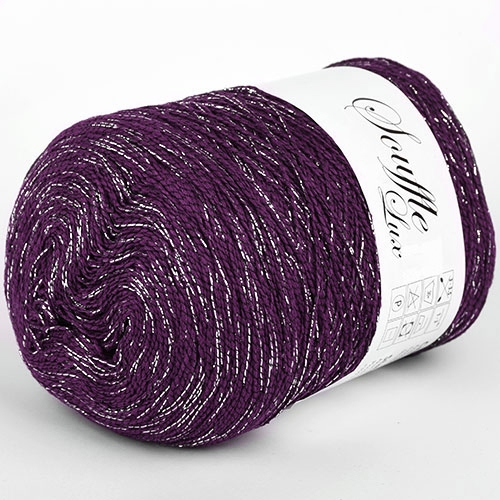 STENLI Souffle Lux Mono - 900 m / 310 g 4. číslo barvy: 3191 - fialová, stříbrné vlákno