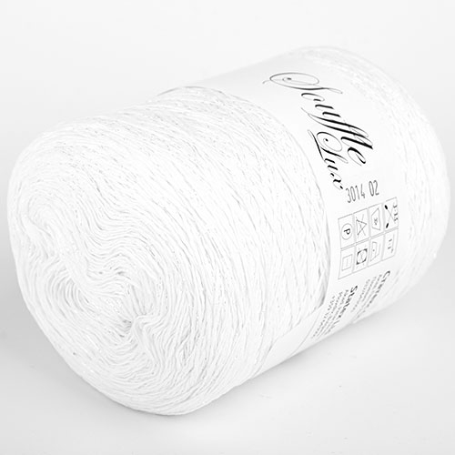 STENLI Souffle Lux Mono - 900 m / 310 g 4. číslo barvy: 3014 - bílá, duhově lesklé vlákno