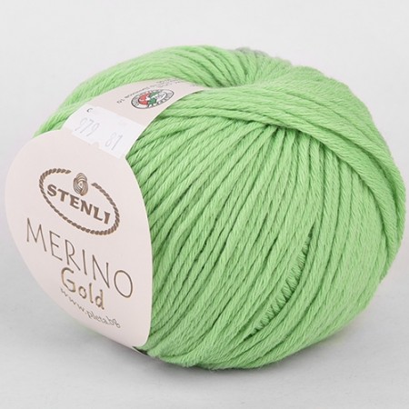 STENLI Merino Gold - 125 m / 100 g 2. barva: jarní zelená, 4. číslo barvy: 979