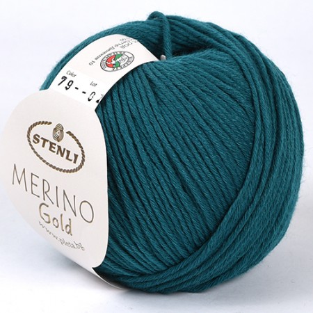 STENLI Merino Gold - 125 m / 100 g 2. barva: petrolejová, 4. číslo barvy: 79