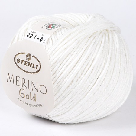 STENLI Merino Gold - 125 m / 100 g 2. barva: slonová kost, 4. číslo barvy: 01
