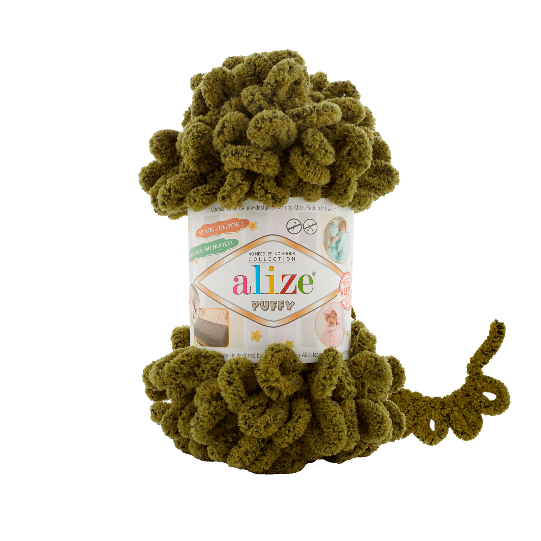 ALIZE Puffy - 9,2 m / 100 g 2. barva: krokodýl, 4. číslo barvy: 719