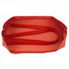 set borsa vaschetta ecopelle rosso