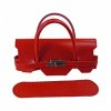 set borsa mini birkin ecopelle rosso