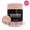 Sznurek bawełniany by KOKONKI 5mm rolka 100m lososiowy roz