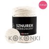 PREMIUM sznurek bawelniany by KOKONKI 5mm rolka 100m ecru