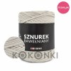 PREMIUM sznurek bawełniany by KOKONKI 5mm rolka 100m jasny beż