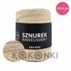 PREMIUM Sznurek bawełniany by KOKONKI 5mm rolka 100m ciepły beż