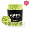 PREMIUM sznurek bawełniany by KOKONKI 5mm rolka 100m zielone jabłuszko