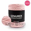 PREMIUM sznurek bawełniany by KOKONKI 5mm rolka 100m jasny róż