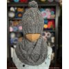 Autor Made by Mola wzor Tola na komin i czapke wloczka Kokonki Tweed kolor betonowy