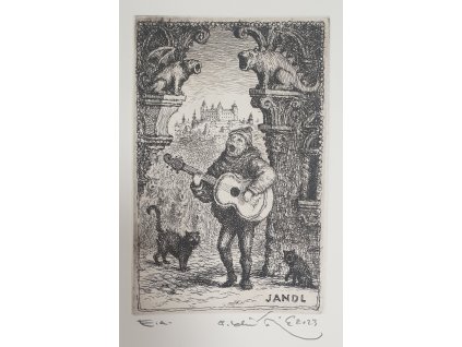 Peter Klúčik - ex libris Jandl