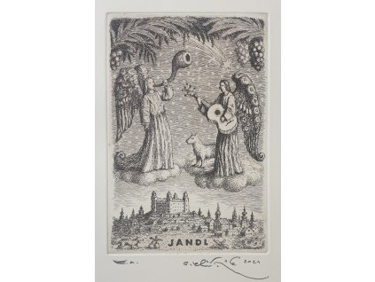 Peter Klúčik - ex libris Jandl