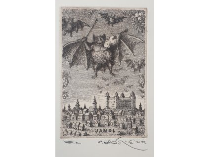 Peter Klúčik - ex libris Jandl