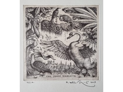 Peter Klúčik - ex libris Josef Margecin