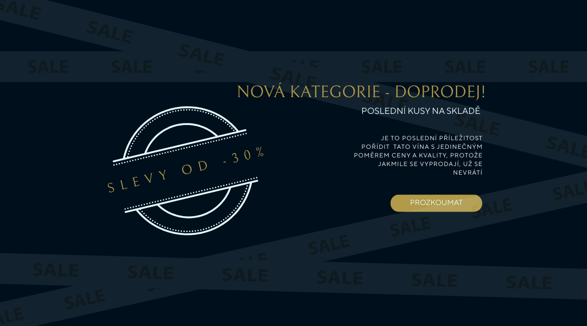 Kategorie doprodej