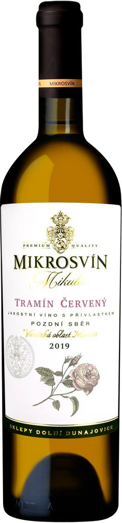 Mikrosvín Mikulov Tramín červený 2019 Flower line, výběr z hroznů