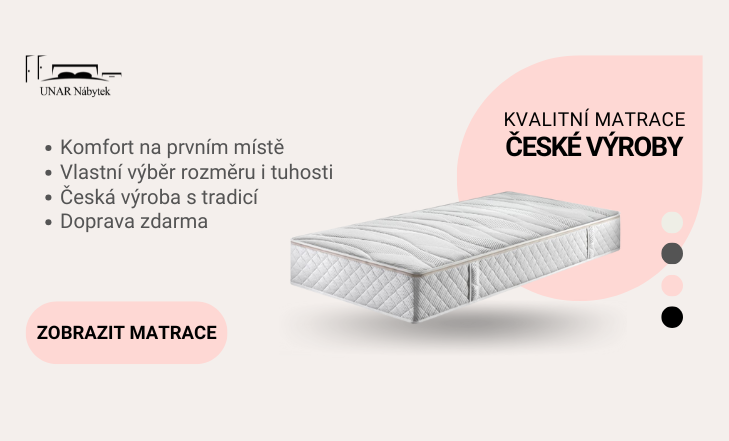 Vyberte si kvalitní české matrace na našem e-shopu s dopravou zdarma