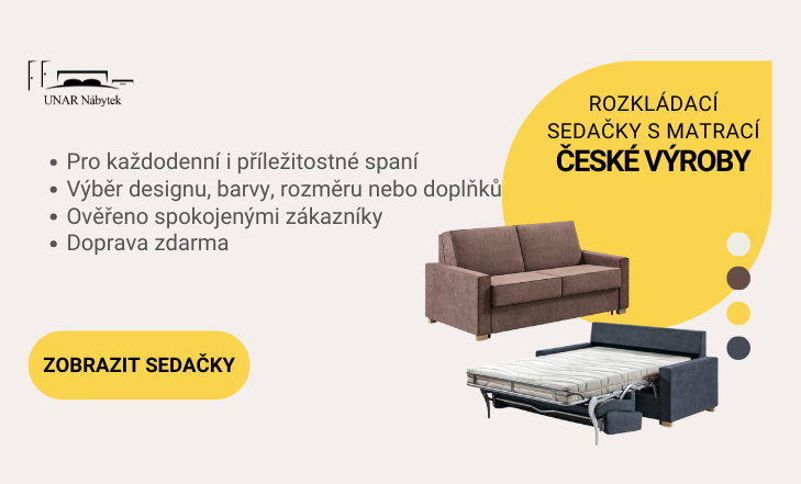 Vyberte si kvalitní sedačky s matrací na našem e-shopu s dopravou zdarma