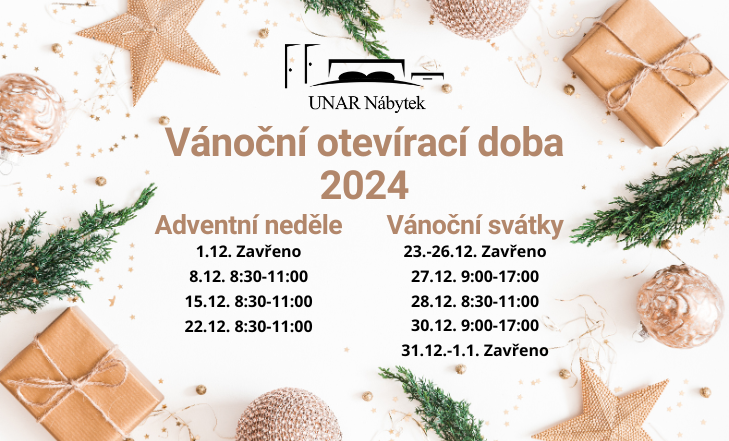unar-nabytek-vanocni-oteviraci-doba-2024