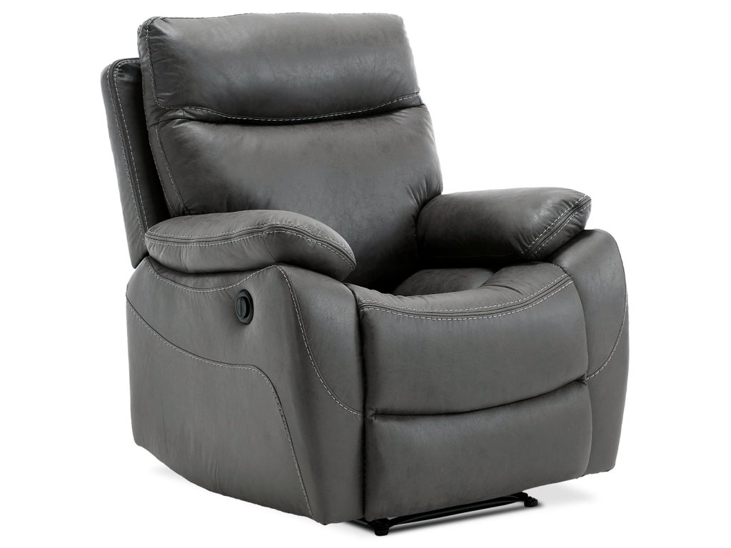 TV a relaxační křeslo s elektrickým ovládáním, potah šedá látka v dekoru vintage, 1 motor 240V TV-4094 GREY3