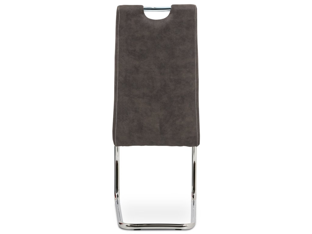 Jídelní židle, potah antracitově šedá látka COWBOY v dekoru vintage kůže, kovová HC-483 GREY3