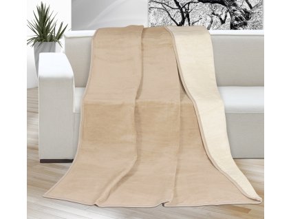 Deka Kira Plus dvojlůžko 200x230cm tm.béžová/sv.béžová